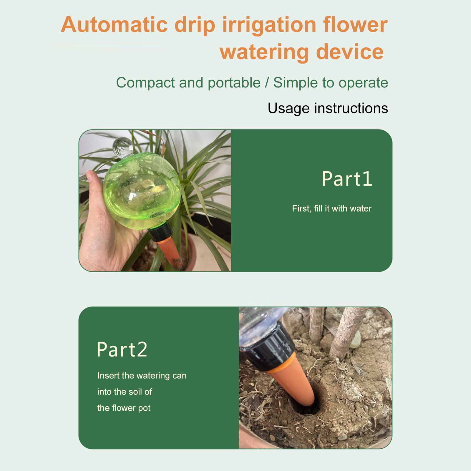 Plant Watering Globe - Globi Autoirriganti da 500ML, Irrigatori Automatici