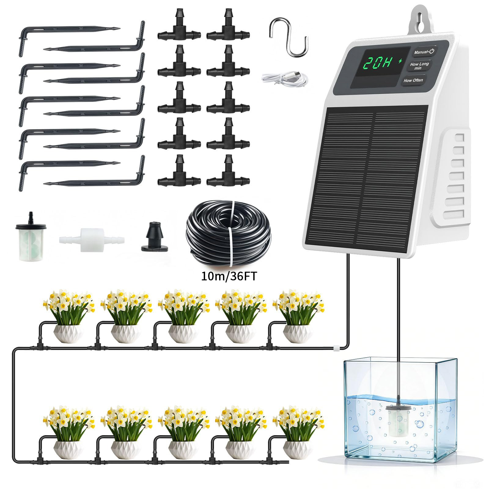 Smart Garden Sprinkler - Sistema di irrigazione solare a goccia