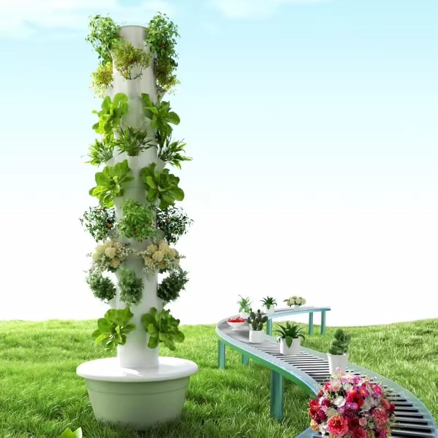 Hydroponic Grow Pod - Torre di Coltivazione Idroponica Verticale, Sistema